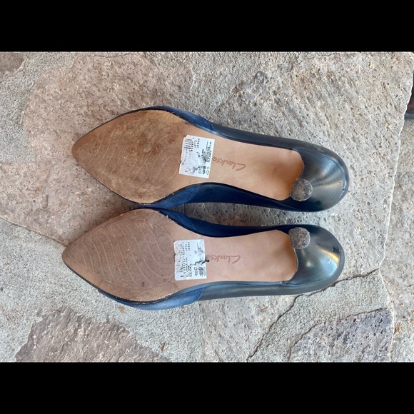 Clarks Collection Linvale Vena Navy Nubuck Heels - Picture 4 of 5